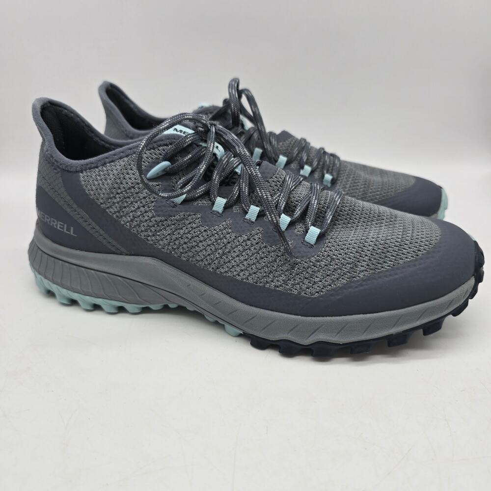Merrell Women's Charcoal Grey Trail Sneakers with Light Aqua Accents